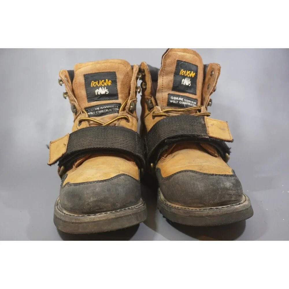 Cougar Paws Roofing Boots Style HSF-3035 Brown Leather Mens Size 8.5